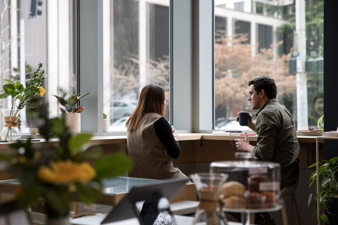 People enjoying coffee